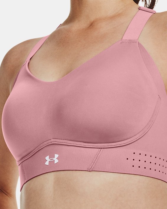 Sports Bra de sujeción alta UA Uplift para mujer, Pink, pdpMainDesktop image number 12